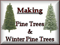 Making Handmade Pine Trees & Winter Pine Trees adds an extra scenic dimension to any model railroad. They aesthetically enhance landscapes with their colour and texture, helping scenery to appear more well balanced and natural. I would personally recommend to all model railroaders to apply this type of terrain to their models in order to get the fullest level of visual pleasure.