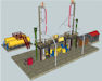 Download the .stl file and 3D Print your own Diesel Refueling Station HO scale model for your model train set.