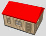 Download the .stl file and 3D Print your own Log Cabin, House N scale model for your model train set.