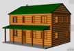 Download the .stl file and 3D Print your own Log Cabin, House N scale model for your model train set.