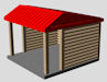 Download the .stl file and 3D Print your own Lean In Shelter N scale model for your model train set.