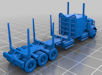 Download the .stl file and 3D Print your own Sleeper Log Truck N scale model for your model train set.