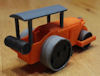 Download the .stl file and 3D Print your own Steamroller N scale model for your model train set.