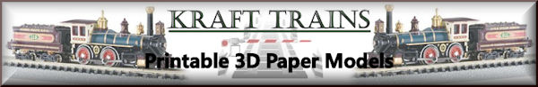 Making your own free 3D printable paper model buildings & structures for your model Railroading. Making model train buildings & structures for N scale, HO scale, O scale in PDF files. Designing model train buildings in a PDF files by krafttrains.com.