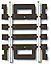 Atlas HO-CODE 100 TRACK ASSORTMENT Item# 0847. 12 pieces in all.
Twelve pieces of track in all. Includes 2 each of 6 short pieces: 3/4", 1", 1 1/4", 1 1/2", 2" and 2 1/2".