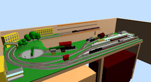 Image of model railroad layouts designed with Scarm Simple Computer Aided Railway Modeller. Download the software for easy and precise design of model train layouts and railroading track plans with SCARM (Simple Computer Aided Railway Modeller).
With SCARM (Simple Computer Aided Railway Modeller) Download the Software you can easily create the layout of your dreams. Just download the setup package, install it and start editing your first track plan.