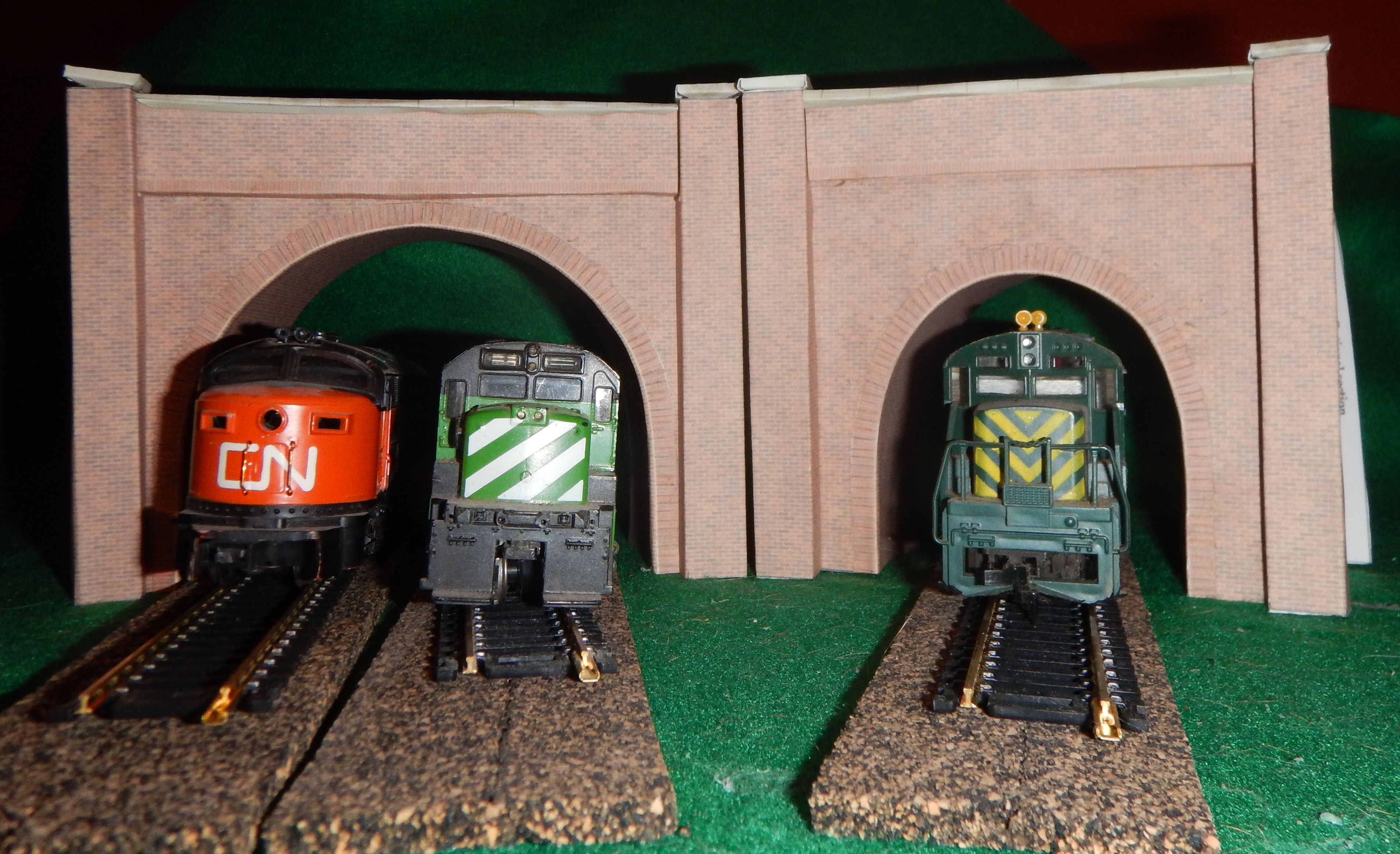 HO Scale Model Train Set 4 Different Types of Tunnel portals