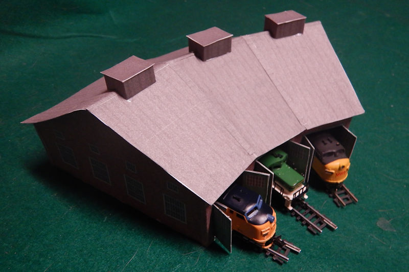 Make your own N Scale 3 Bay Model Train Set Roundhouse.