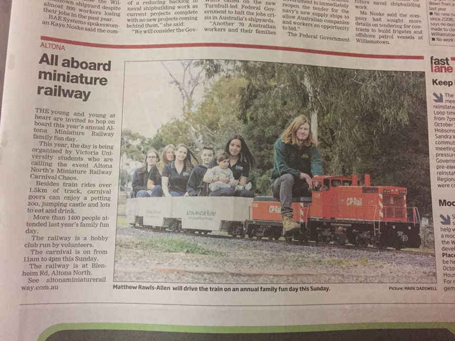 The Altona Miniature Railway (AMR) is a hobby club run by members that provide miniature train rides on scaled steam and diesel engines (5″ and 7 1/4″ gauge), over our 1.5 km length track in Altona Australia. Membership with Altona Miniature Railway is available to anyone who is interested in trains, scale model railroading, engineering, gardening or being involved in the local community. Altona Miniature Railway is a family friendly club that welcomes new members and their families. 