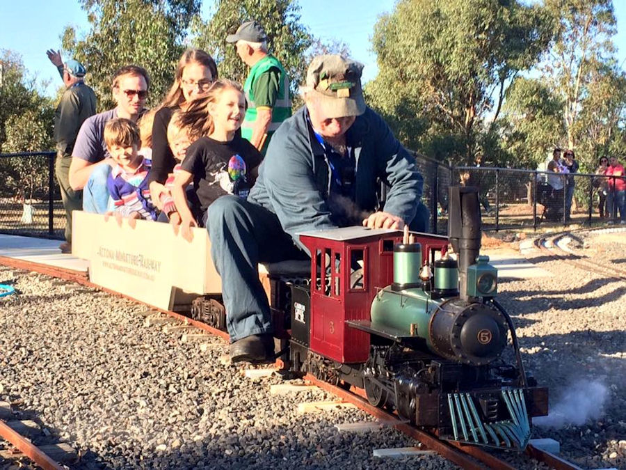 The Altona Miniature Railway (AMR) is a hobby club run by members that provide miniature train rides on scaled steam and diesel engines (5″ and 7 1/4″ gauge), over our 1.5 km length track in Altona Australia. Membership with Altona Miniature Railway is available to anyone who is interested in trains, scale model railroading, engineering, gardening or being involved in the local community. Altona Miniature Railway is a family friendly club that welcomes new members and their families. 