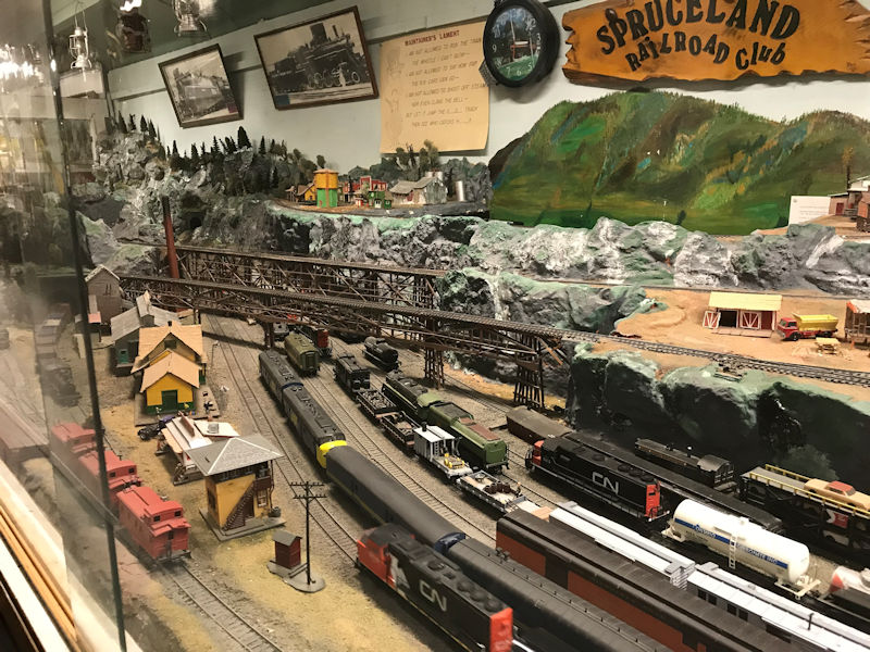 Spruceland Railroad Club is a proud sponsor of the Ron Morel Memorial Museum in Kapuskasing Ontario Canada. Travel to Canada and visit Kapuskasing Ron Memorial Museum in northern Ontario Canada. Ron Morel Memorial Museum offers a trip back in time of the town history and the importance of the railroad in Kapuskasing. See the HO scale model train set that the Spruceland Railroad Club built over the fall and winter of 1970 by many enthusiastic volunteers.