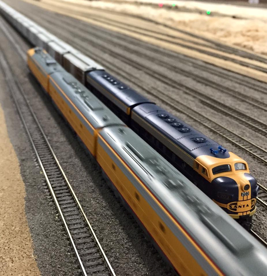 Welcome to the Los Angeles N-Scale Association, operators of East Valley Lines Model Railroad club located since 1979 in the Travel Town Museum at Griffith Los Angeles, California. View pitchers of the East Valley Lines N Scale Model Railroad club and see what they have done to their N scale layout. They operate one of the largest N-Scale layouts in the world. This is just a brief trip on the East Valley Lines' trackage. As you observe closely, there are lots of details to enjoy. This is truly a labor of love, involving countless hours, money and the talents of the many N-Scale modelers dedicated to the memory of great railroads. Brought to you to by www.krafttrains.com