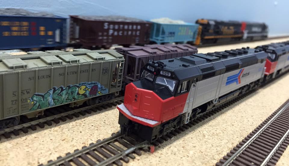 Welcome to the Los Angeles N-Scale Association, operators of East Valley Lines Model Railroad club located since 1979 in the Travel Town Museum at Griffith Los Angeles, California. View pitchers of the East Valley Lines N Scale Model Railroad club and see what they have done to their N scale layout. They operate one of the largest N-Scale layouts in the world. This is just a brief trip on the East Valley Lines' trackage. As you observe closely, there are lots of details to enjoy. This is truly a labor of love, involving countless hours, money and the talents of the many N-Scale modelers dedicated to the memory of great railroads. Brought to you to by www.krafttrains.com