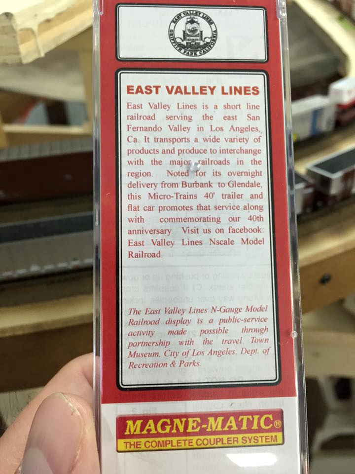 Welcome to the Los Angeles N-Scale Association, operators of East Valley Lines Model Railroad club located since 1979 in the Travel Town Museum at Griffith Los Angeles, California. View pitchers of the East Valley Lines N Scale Model Railroad club and see what they have done to their N scale layout. They operate one of the largest N-Scale layouts in the world. This is just a brief trip on the East Valley Lines' trackage. As you observe closely, there are lots of details to enjoy. This is truly a labor of love, involving countless hours, money and the talents of the many N-Scale modelers dedicated to the memory of great railroads. Brought to you to by www.krafttrains.com