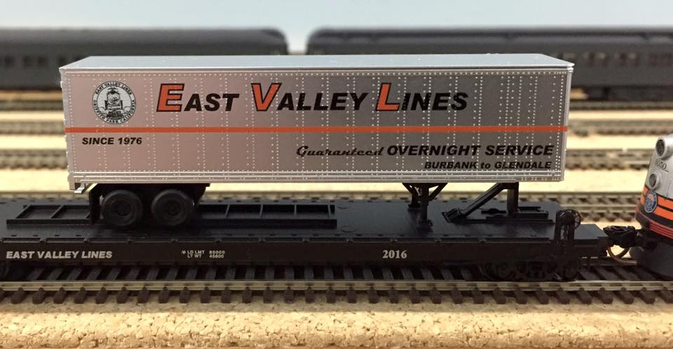 Welcome to the Los Angeles N-Scale Association, operators of East Valley Lines Model Railroad club located since 1979 in the Travel Town Museum at Griffith Los Angeles, California. View pitchers of the East Valley Lines N Scale Model Railroad club and see what they have done to their N scale layout. They operate one of the largest N-Scale layouts in the world. This is just a brief trip on the East Valley Lines' trackage. As you observe closely, there are lots of details to enjoy. This is truly a labor of love, involving countless hours, money and the talents of the many N-Scale modelers dedicated to the memory of great railroads. Brought to you to by www.krafttrains.com