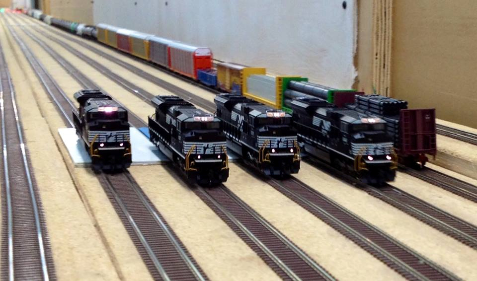 Welcome to the Los Angeles N-Scale Association, operators of East Valley Lines Model Railroad club located since 1979 in the Travel Town Museum at Griffith Los Angeles, California. View pitchers of the East Valley Lines N Scale Model Railroad club and see what they have done to their N scale layout. They operate one of the largest N-Scale layouts in the world. This is just a brief trip on the East Valley Lines' trackage. As you observe closely, there are lots of details to enjoy. This is truly a labor of love, involving countless hours, money and the talents of the many N-Scale modelers dedicated to the memory of great railroads. Brought to you to by www.krafttrains.com