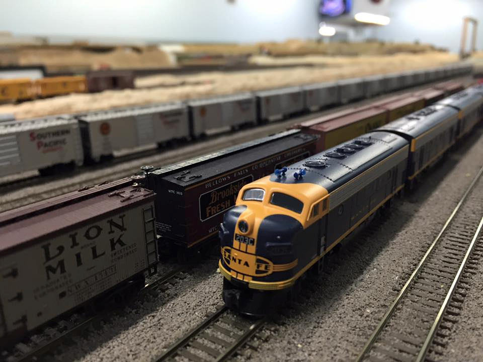 Welcome to the Los Angeles N-Scale Association, operators of East Valley Lines Model Railroad club located since 1979 in the Travel Town Museum at Griffith Los Angeles, California. View pitchers of the East Valley Lines N Scale Model Railroad club and see what they have done to their N scale layout. They operate one of the largest N-Scale layouts in the world. This is just a brief trip on the East Valley Lines' trackage. As you observe closely, there are lots of details to enjoy. This is truly a labor of love, involving countless hours, money and the talents of the many N-Scale modelers dedicated to the memory of great railroads. Brought to you to by www.krafttrains.com