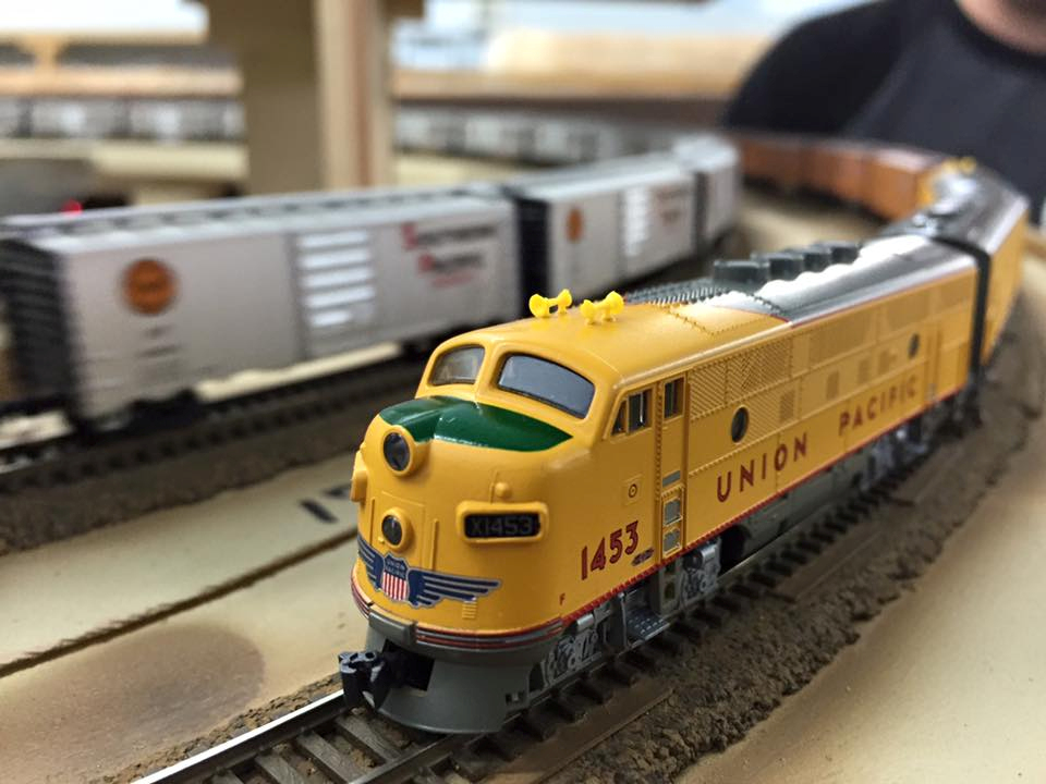 Welcome to the Los Angeles N-Scale Association, operators of East Valley Lines Model Railroad club located since 1979 in the Travel Town Museum at Griffith Los Angeles, California. View pitchers of the East Valley Lines N Scale Model Railroad club and see what they have done to their N scale layout. They operate one of the largest N-Scale layouts in the world. This is just a brief trip on the East Valley Lines' trackage. As you observe closely, there are lots of details to enjoy. This is truly a labor of love, involving countless hours, money and the talents of the many N-Scale modelers dedicated to the memory of great railroads. Brought to you to by www.krafttrains.com