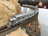 Welcome to the Los Angeles N-Scale Association, operators of East Valley Lines Model Railroad located since 1979 in the Travel Town Museum at Griffith Park. View pitchers of the East Valley Lines N Scale Model Railroad and see what they have done to their N scale layout. They operate one of the largest N-Scale layouts in the world. This is just a brief trip on the East Valley Lines' trackage. As you observe closely, there are lots of details to enjoy. This is truly a labor of love, involving countless hours, money and the talents of the many N-Scale modelers dedicated to the memory of great railroads. Brought to you to by www.krafttrains.com