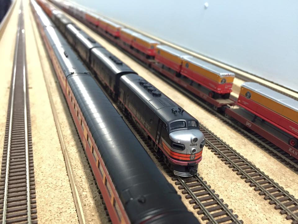 Welcome to the Los Angeles N-Scale Association, operators of East Valley Lines Model Railroad club located since 1979 in the Travel Town Museum at Griffith Los Angeles, California. View pitchers of the East Valley Lines N Scale Model Railroad club and see what they have done to their N scale layout. They operate one of the largest N-Scale layouts in the world. This is just a brief trip on the East Valley Lines' trackage. As you observe closely, there are lots of details to enjoy. This is truly a labor of love, involving countless hours, money and the talents of the many N-Scale modelers dedicated to the memory of great railroads. Brought to you to by www.krafttrains.com