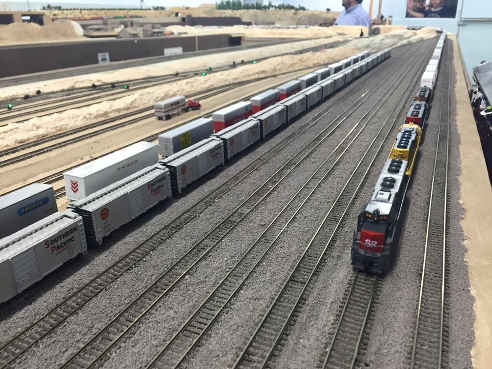 Welcome to the Los Angeles N-Scale Association, operators of East Valley Lines Model Railroad club located since 1979 in the Travel Town Museum at Griffith Los Angeles, California. View pitchers of the East Valley Lines N Scale Model Railroad club and see what they have done to their N scale layout. They operate one of the largest N-Scale layouts in the world. This is just a brief trip on the East Valley Lines' trackage. As you observe closely, there are lots of details to enjoy. This is truly a labor of love, involving countless hours, money and the talents of the many N-Scale modelers dedicated to the memory of great railroads. Brought to you to by www.krafttrains.com