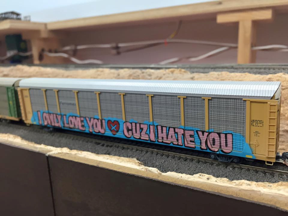 Welcome to the Los Angeles N-Scale Association, operators of East Valley Lines Model Railroad club located since 1979 in the Travel Town Museum at Griffith Los Angeles, California. View pitchers of the East Valley Lines N Scale Model Railroad club and see what they have done to their N scale layout. They operate one of the largest N-Scale layouts in the world. This is just a brief trip on the East Valley Lines' trackage. As you observe closely, there are lots of details to enjoy. This is truly a labor of love, involving countless hours, money and the talents of the many N-Scale modelers dedicated to the memory of great railroads. Brought to you to by www.krafttrains.com