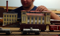 Welcome to the Los Angeles N-Scale Association, operators of East Valley Lines Model Railroad located since 1979 in the Travel Town Museum at Griffith Park. View pitchers of the East Valley Lines N Scale Model Railroad and see what they have done to their N scale layout. They operate one of the largest N-Scale layouts in the world. This is just a brief trip on the East Valley Lines' trackage. As you observe closely, there are lots of details to enjoy. This is truly a labor of love, involving countless hours, money and the talents of the many N-Scale modelers dedicated to the memory of great railroads. Brought to you to by www.krafttrains.com