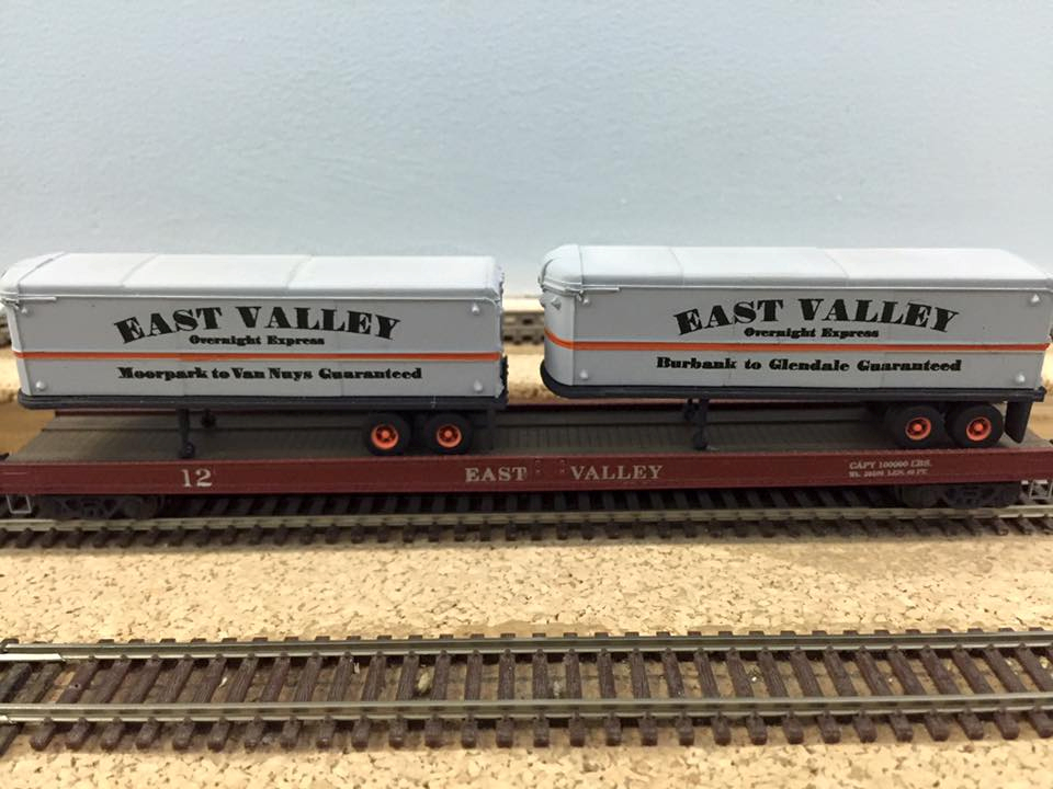 Welcome to the Los Angeles N-Scale Association, operators of East Valley Lines Model Railroad club located since 1979 in the Travel Town Museum at Griffith Los Angeles, California. View pitchers of the East Valley Lines N Scale Model Railroad club and see what they have done to their N scale layout. They operate one of the largest N-Scale layouts in the world. This is just a brief trip on the East Valley Lines' trackage. As you observe closely, there are lots of details to enjoy. This is truly a labor of love, involving countless hours, money and the talents of the many N-Scale modelers dedicated to the memory of great railroads. Brought to you to by www.krafttrains.com