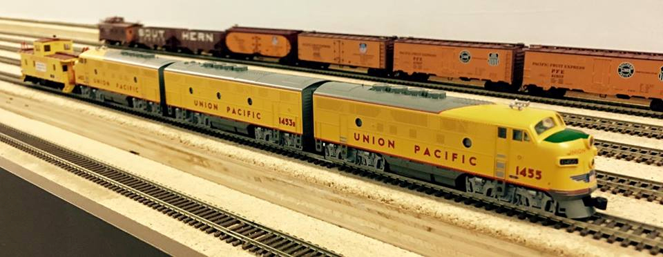 Welcome to the Los Angeles N-Scale Association, operators of East Valley Lines Model Railroad club located since 1979 in the Travel Town Museum at Griffith Los Angeles, California. View pitchers of the East Valley Lines N Scale Model Railroad club and see what they have done to their N scale layout. They operate one of the largest N-Scale layouts in the world. This is just a brief trip on the East Valley Lines' trackage. As you observe closely, there are lots of details to enjoy. This is truly a labor of love, involving countless hours, money and the talents of the many N-Scale modelers dedicated to the memory of great railroads. Brought to you to by www.krafttrains.com