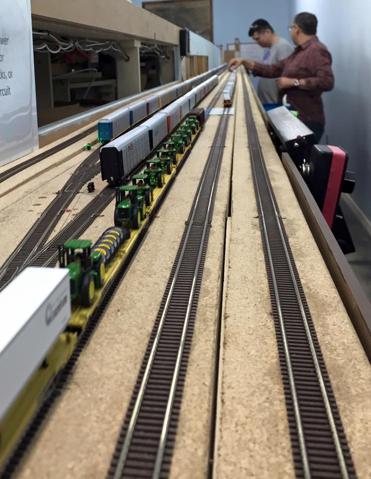 Welcome to the Los Angeles N-Scale Association, operators of East Valley Lines Model Railroad club located since 1979 in the Travel Town Museum at Griffith Los Angeles, California. View pitchers of the East Valley Lines N Scale Model Railroad club and see what they have done to their N scale layout. They operate one of the largest N-Scale layouts in the world. This is just a brief trip on the East Valley Lines' trackage. As you observe closely, there are lots of details to enjoy. This is truly a labor of love, involving countless hours, money and the talents of the many N-Scale modelers dedicated to the memory of great railroads. Brought to you to by www.krafttrains.com