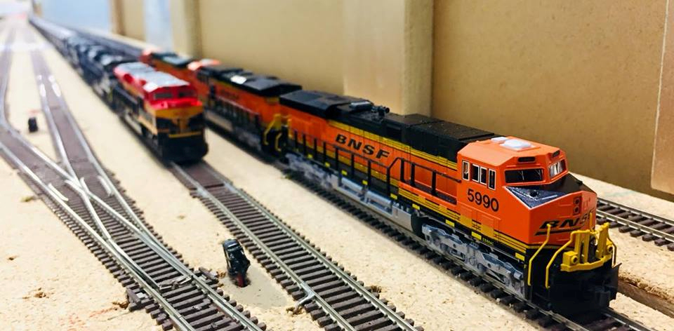 Welcome to the Los Angeles N-Scale Association, operators of East Valley Lines Model Railroad club located since 1979 in the Travel Town Museum at Griffith Los Angeles, California. View pitchers of the East Valley Lines N Scale Model Railroad club and see what they have done to their N scale layout. They operate one of the largest N-Scale layouts in the world. This is just a brief trip on the East Valley Lines' trackage. As you observe closely, there are lots of details to enjoy. This is truly a labor of love, involving countless hours, money and the talents of the many N-Scale modelers dedicated to the memory of great railroads. Brought to you to by www.krafttrains.com