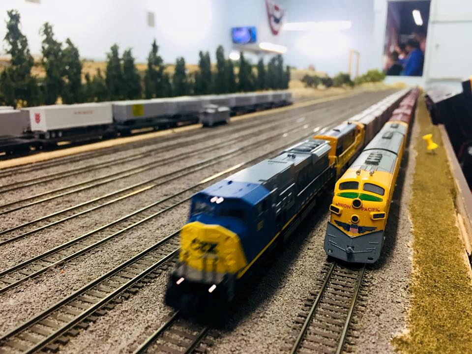 Welcome to the Los Angeles N-Scale Association, operators of East Valley Lines Model Railroad club located since 1979 in the Travel Town Museum at Griffith Los Angeles, California. View pitchers of the East Valley Lines N Scale Model Railroad club and see what they have done to their N scale layout. They operate one of the largest N-Scale layouts in the world. This is just a brief trip on the East Valley Lines' trackage. As you observe closely, there are lots of details to enjoy. This is truly a labor of love, involving countless hours, money and the talents of the many N-Scale modelers dedicated to the memory of great railroads. Brought to you to by www.krafttrains.com