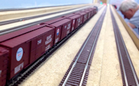 Welcome to the Los Angeles N-Scale Association, operators of East Valley Lines Model Railroad located since 1979 in the Travel Town Museum at Griffith Park. View pitchers of the East Valley Lines N Scale Model Railroad and see what they have done to their N scale layout. They operate one of the largest N-Scale layouts in the world. This is just a brief trip on the East Valley Lines' trackage. As you observe closely, there are lots of details to enjoy. This is truly a labor of love, involving countless hours, money and the talents of the many N-Scale modelers dedicated to the memory of great railroads. Brought to you to by www.krafttrains.com