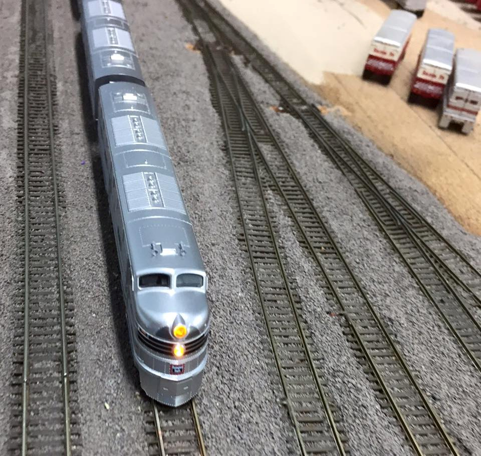 Welcome to the Los Angeles N-Scale Association, operators of East Valley Lines Model Railroad club located since 1979 in the Travel Town Museum at Griffith Los Angeles, California. View pitchers of the East Valley Lines N Scale Model Railroad club and see what they have done to their N scale layout. They operate one of the largest N-Scale layouts in the world. This is just a brief trip on the East Valley Lines' trackage. As you observe closely, there are lots of details to enjoy. This is truly a labor of love, involving countless hours, money and the talents of the many N-Scale modelers dedicated to the memory of great railroads. Brought to you to by www.krafttrains.com